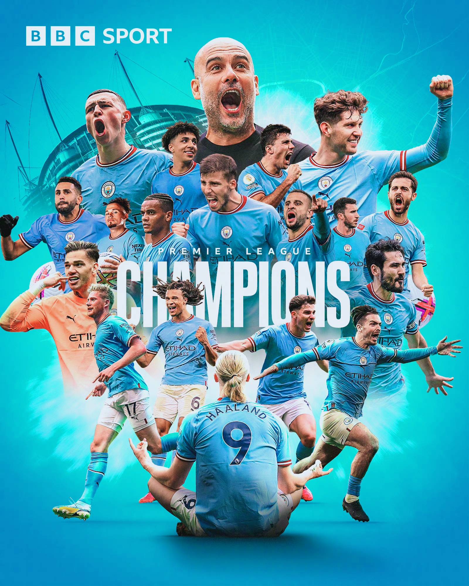 阿森纳输球,曼城夺得2022-2023赛季的英超冠军,恭喜曼城!