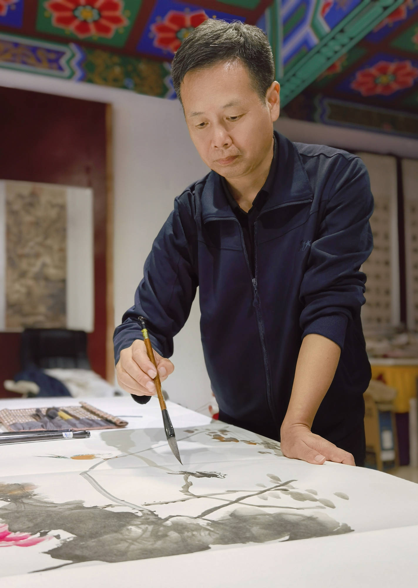 【画作】诗意的风景,画家施建国写意花鸟作品欣赏_全国_中国_水墨