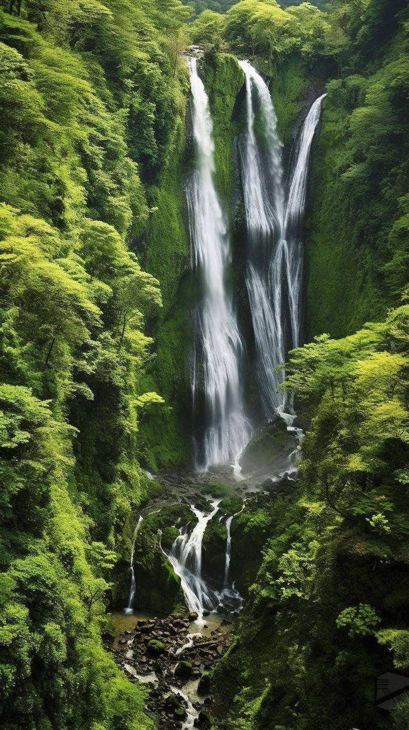 壁纸-诱人的瀑布,峡谷,小峡谷,还有这么美的瀑布_图片_生活_自然