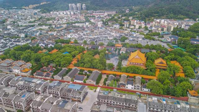 南岳大庙鸟瞰图图片