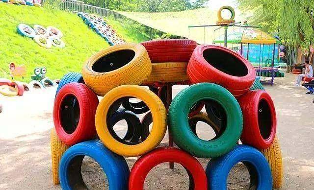 用旧轮胎改造做景观小品(含60事发)