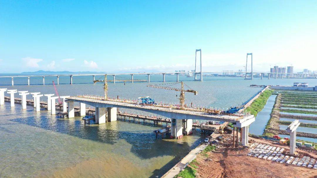 南中高速万顷沙跨海特大桥主桥顺利合龙_项目_施工_湾区