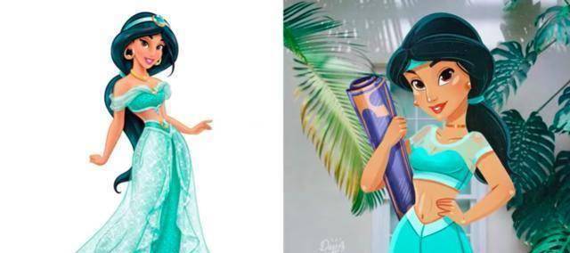 迪士尼公主穿越到现代,蒂安娜酷爱运动风,白雪公主变身时尚酷girl