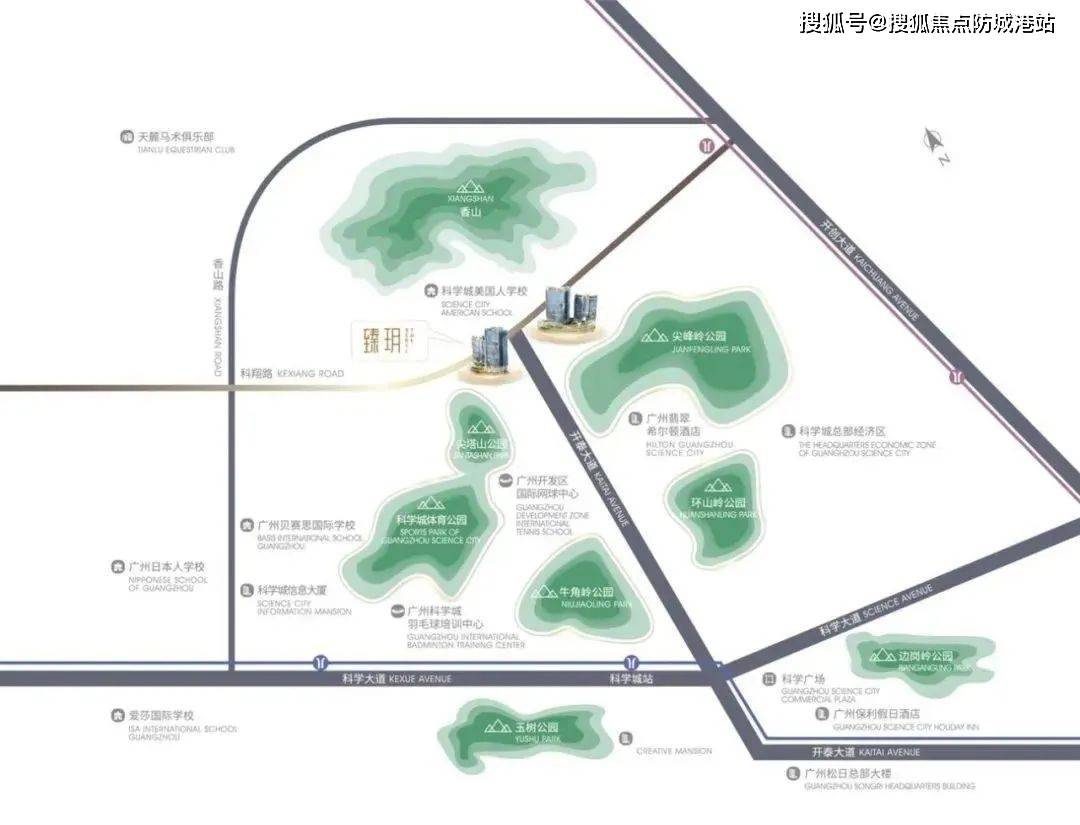 项目前后左右以公园山岭包围—相当第二个白云山负离子满满,也许这