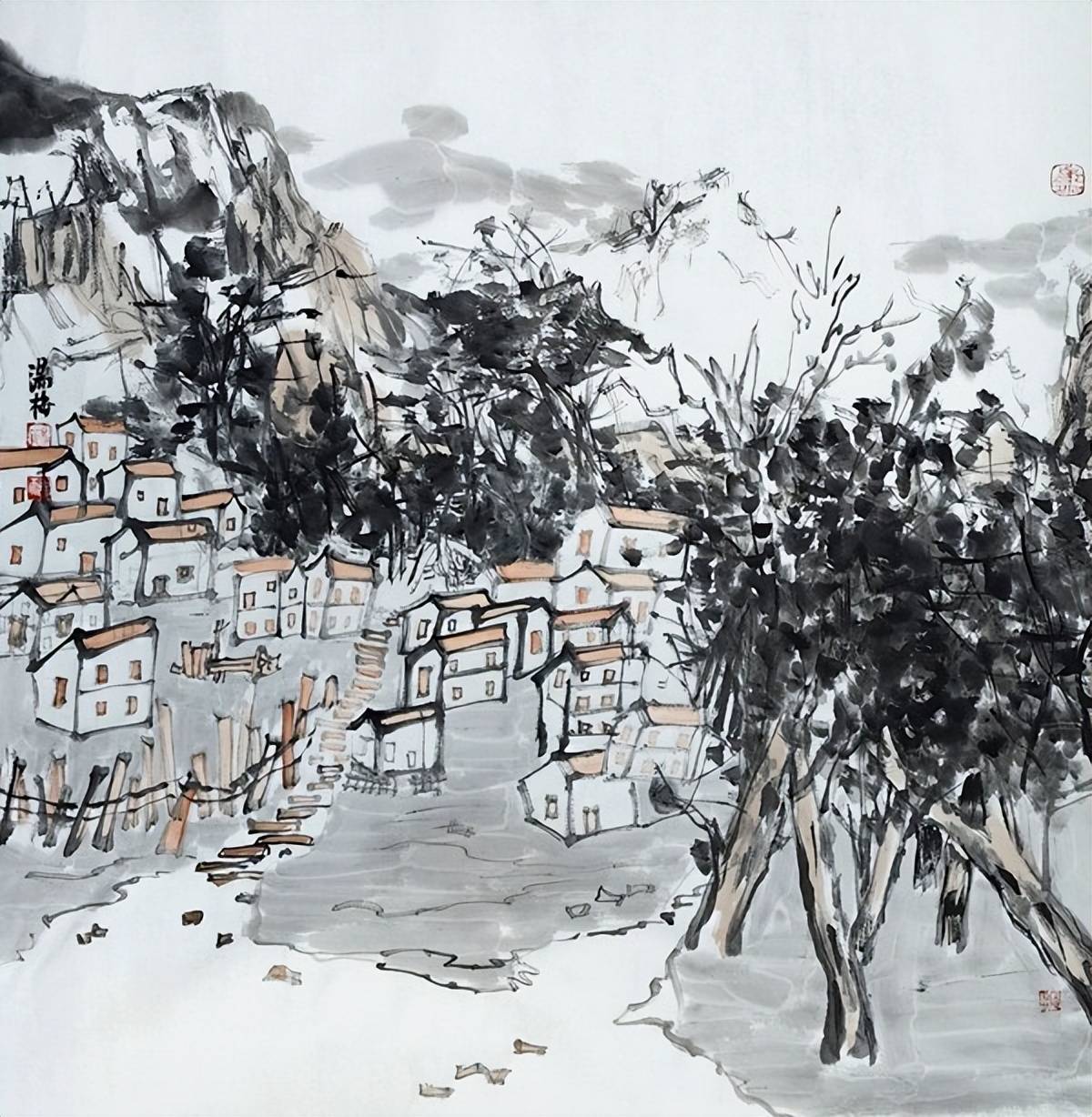 汤梅在探索艺术的规律中,在绘画的实践中,不断的丰