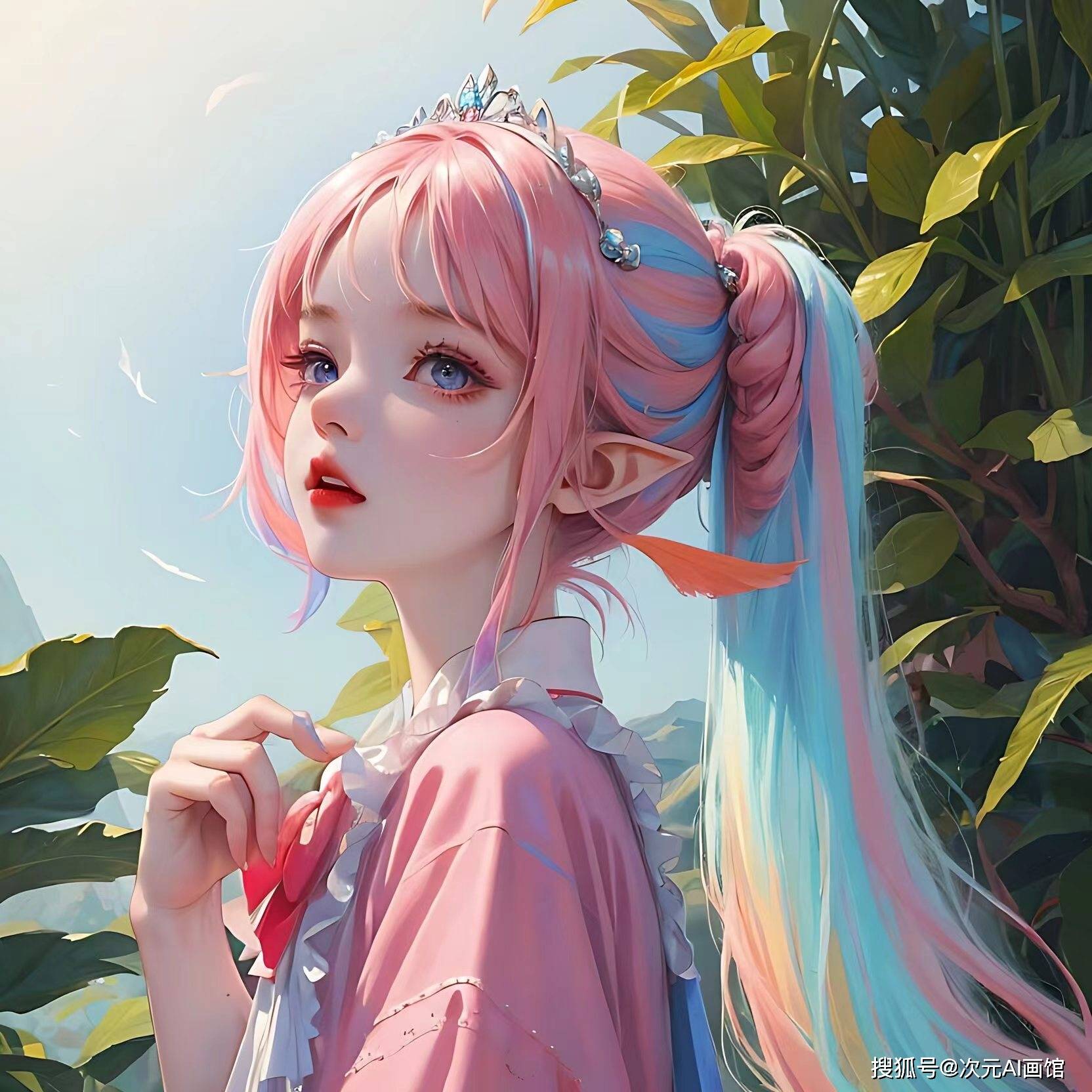 一位萝莉女孩,小巧可爱,面朝正前方,穿着甜美的赤壁风格服饰,拥有五颜