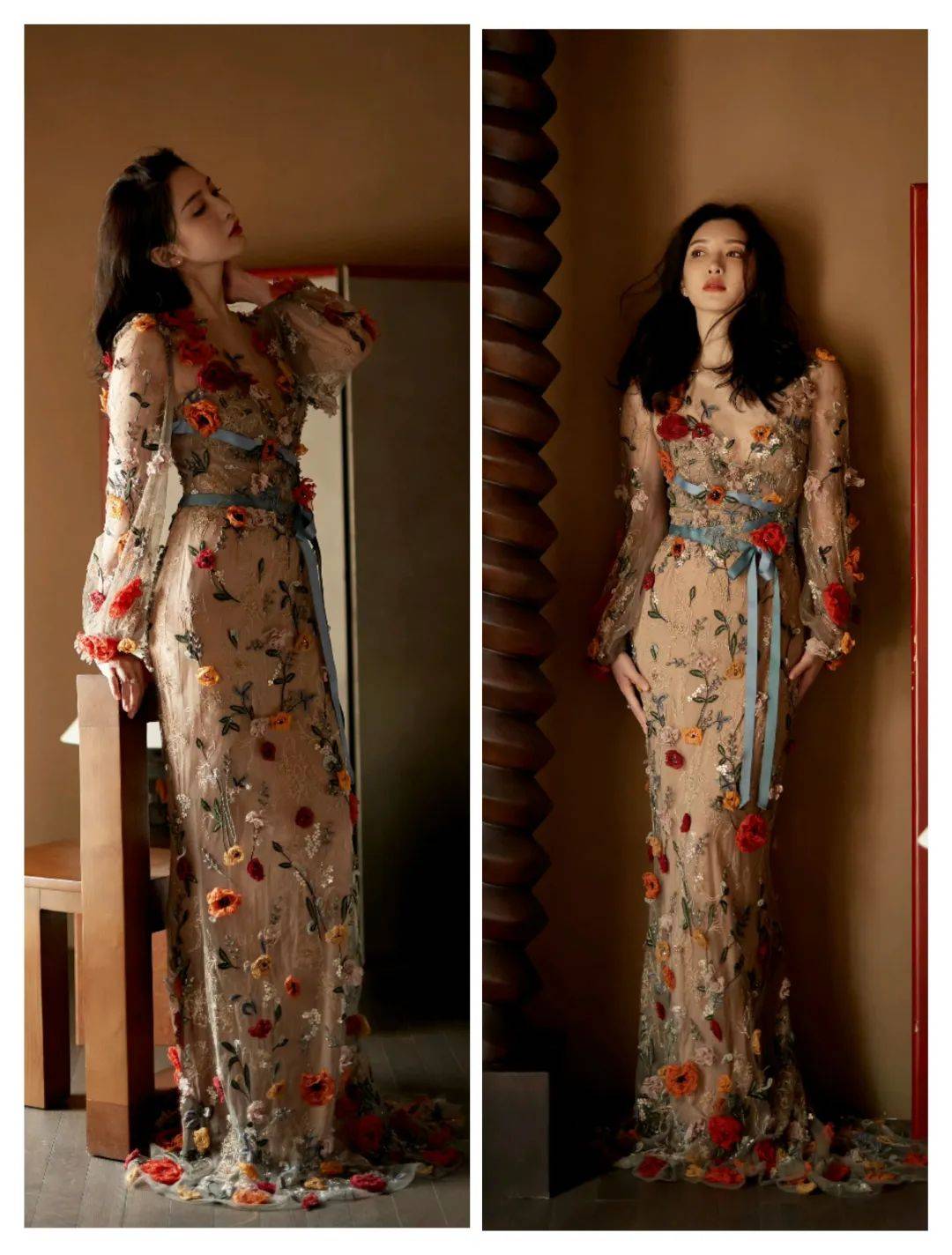 花纹裙装穿搭,江疏影,刘诗诗,姚晨,宋佳,张予曦,赵露思,活力也优雅