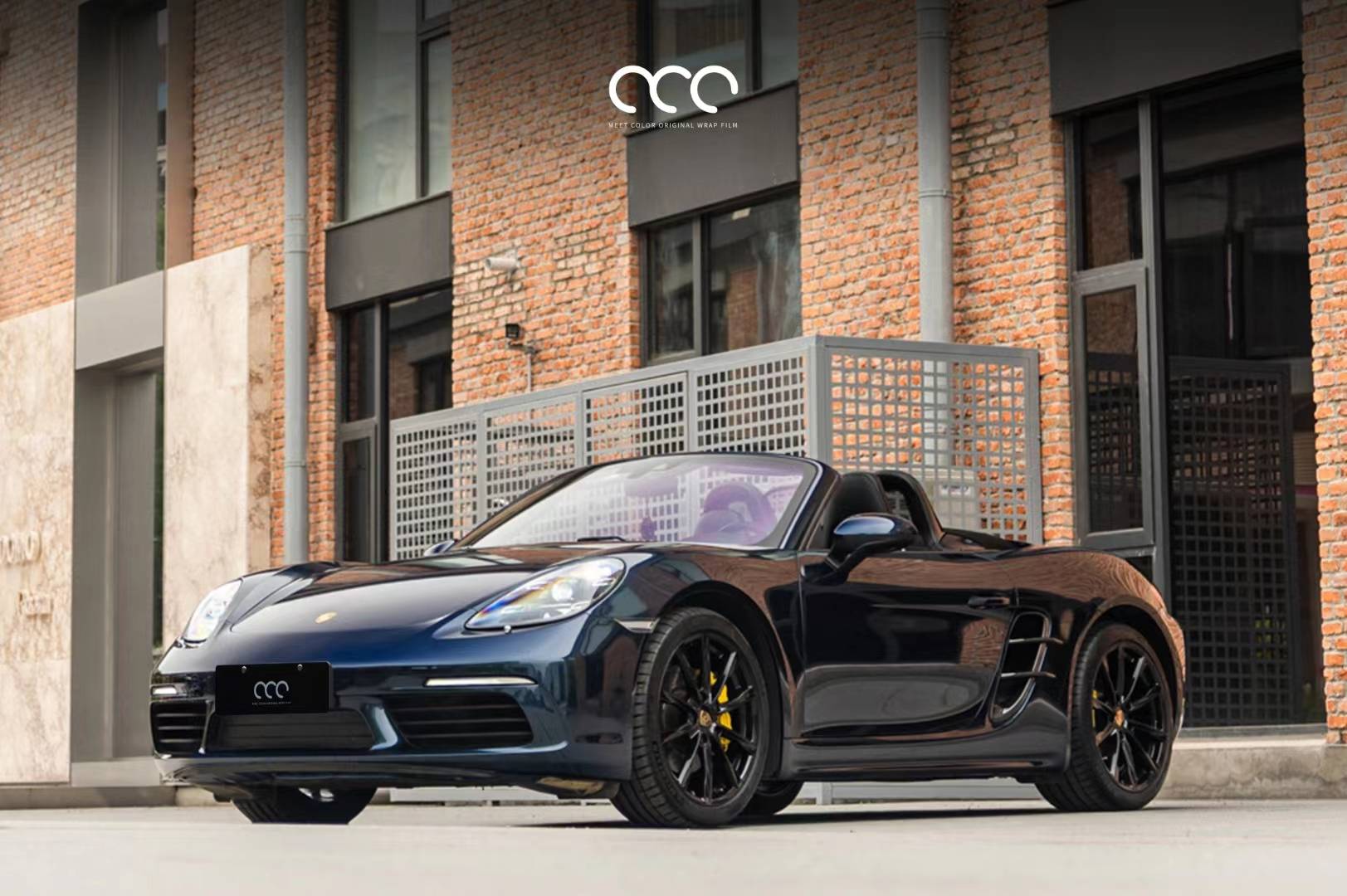 保时捷 718漫彩改色膜午夜蓝, 低调的高级色