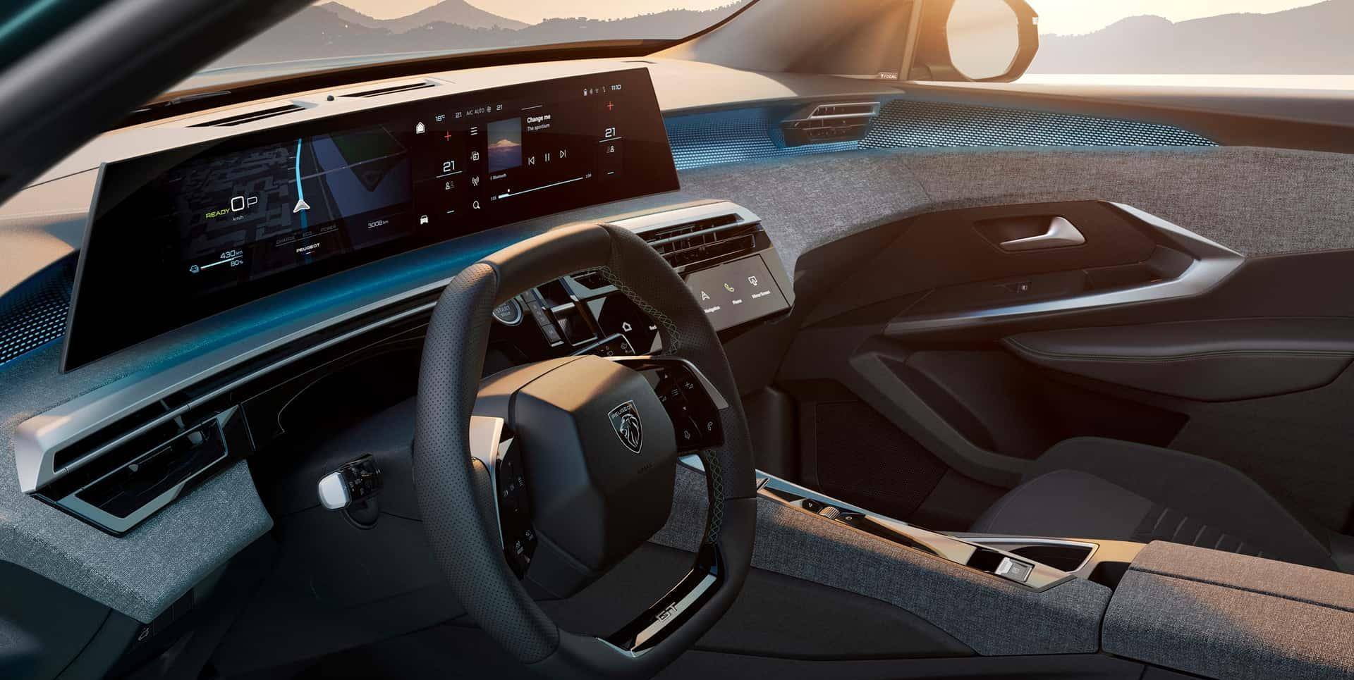 全新标致3008内饰官图发布,配备21英寸曲面屏,帅气十足_搜狐汽车_搜狐