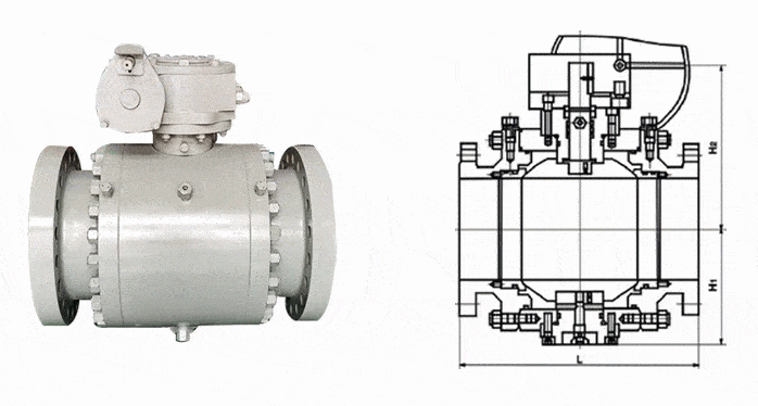 锻钢固定式球阀q347f/h/y,其采用固定球结构,浮动阀座_密封_球体_静电