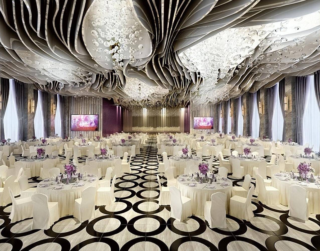 陕西西安宴会厅装修设计,酒店宴会厅设计,酒店餐厅设计,酒店装修设计