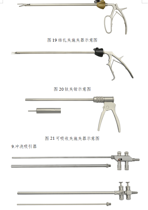 体壁建立手术器械进出通道的穿刺器;气腹针(用于建立气腹;分离钳