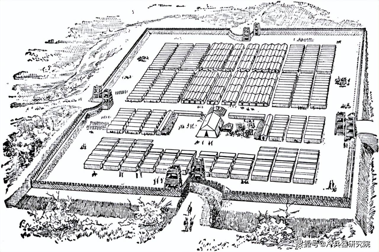 古代大军驻扎军营布置图片