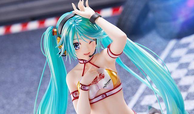 矢吹健太朗手绘赛车女郎初音未来手办公开老葱娘玩出了新感觉_周边