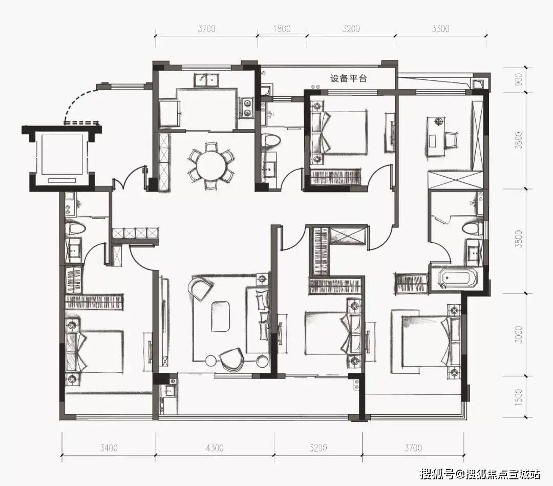 荣安玖樾庄户型图片