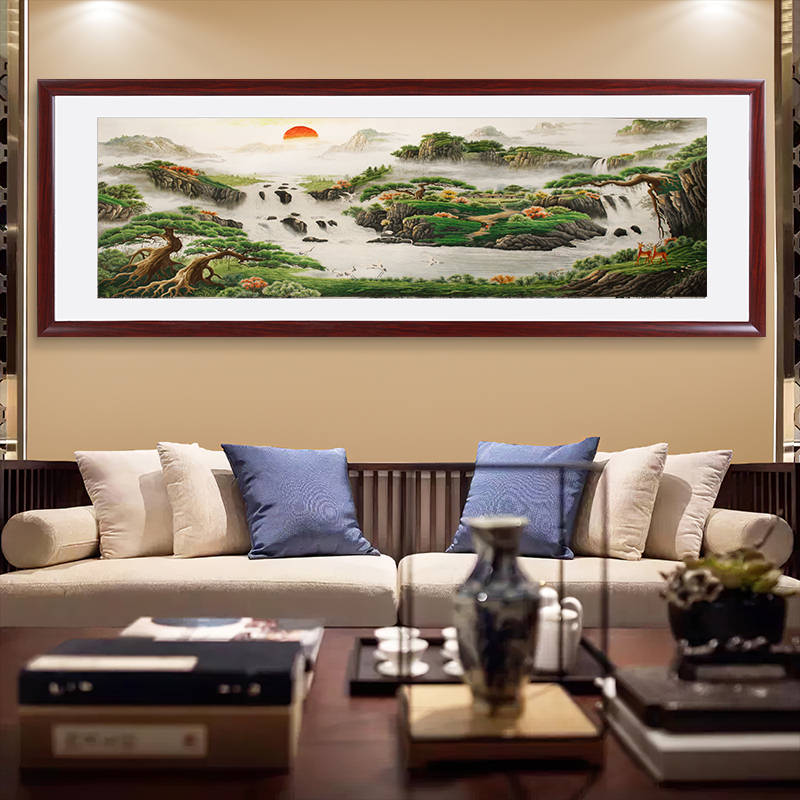 客厅东墙挂画怎么选?想旺家运,山水画别挂错!_作品_寓意_主人
