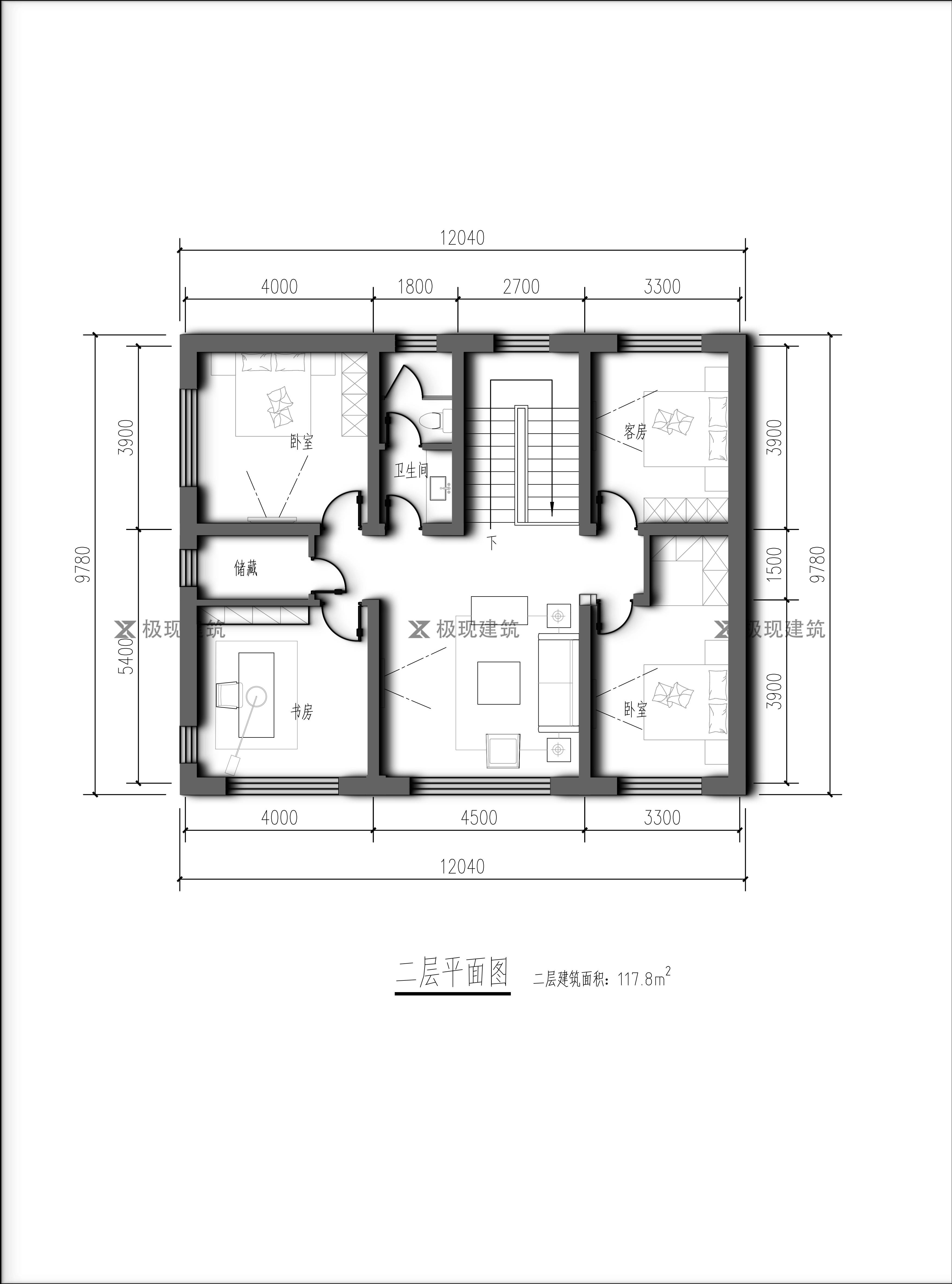 120平方自建户型图图片