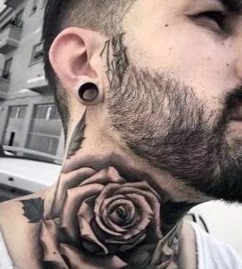 身体部位纹身图案推荐:前颈部_风格_欧美_问题