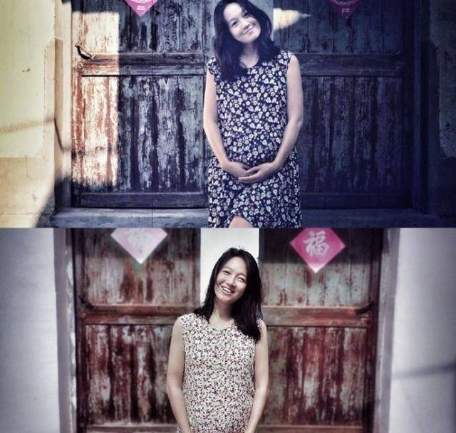 朱丹怀孕后孕肚都非常明显,六个月的身孕,肚子又大又圆,不过朱丹一胎