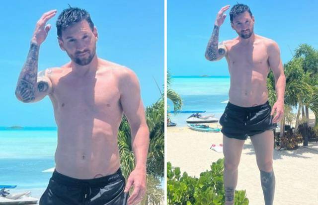 梅西载妻子骑摩托艇,安妞穿泳衣秀马甲线,身材太顶了_安东内拉_皮肤