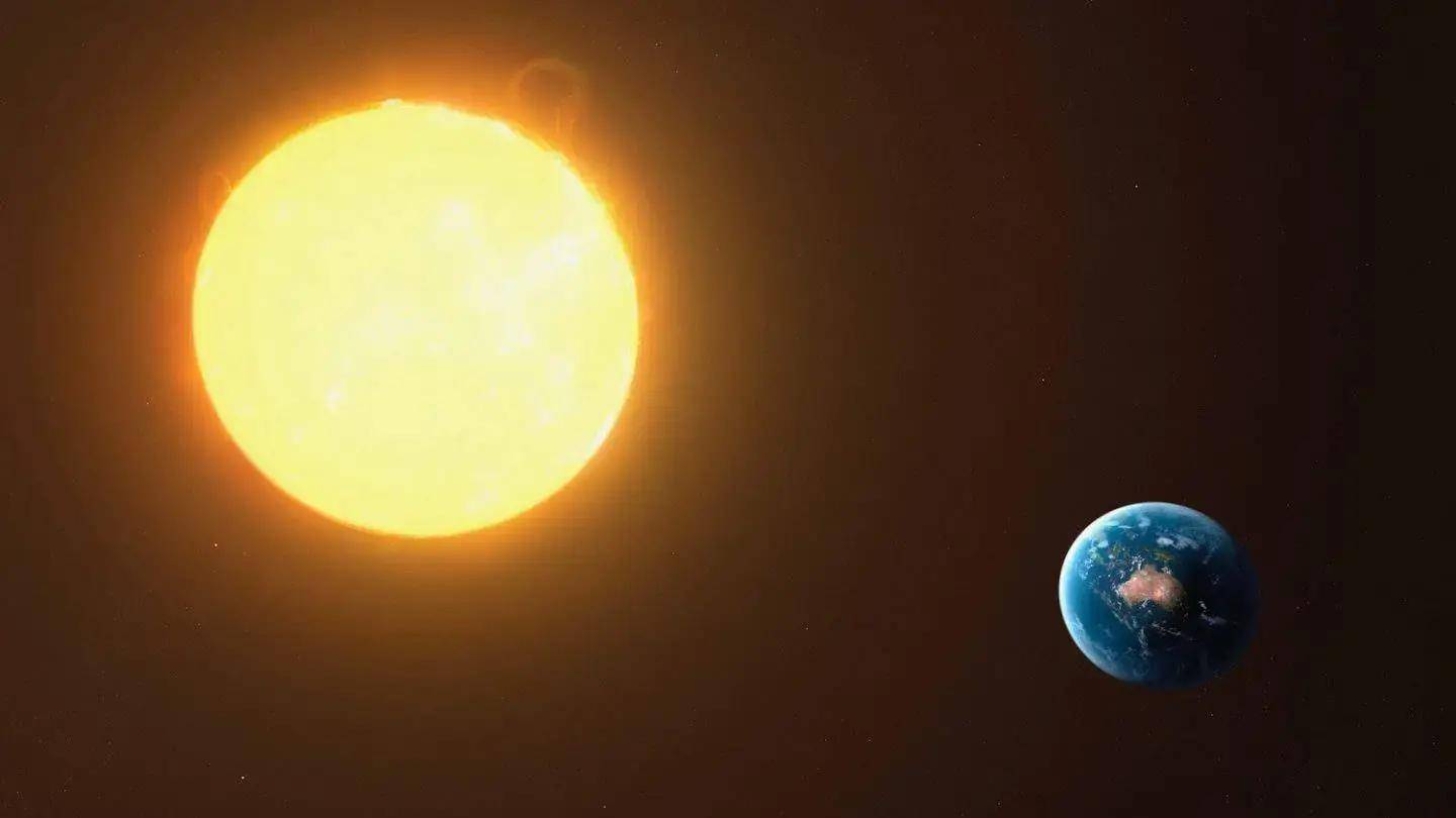 太阳地球真实距离比例_地球和太阳的距离变化_地球距离太阳的距离的变化