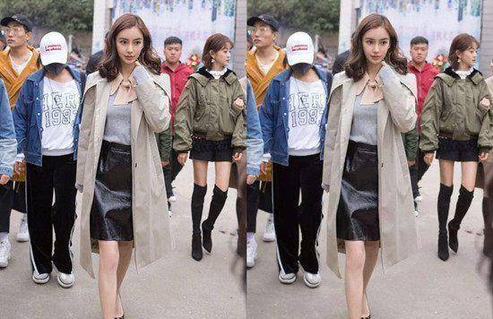 angelababy穿衣没有对比就没有伤害!网友:这要风度也要温度啊!