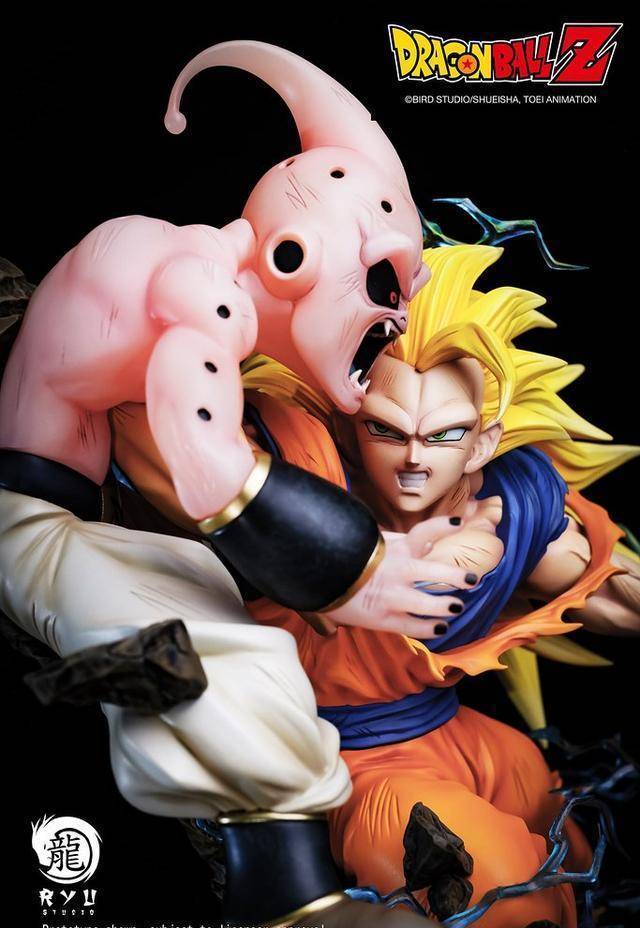 超三悟空吊打魔人布欧,马来西亚出品的龙珠雕像价格真香_一家_比例