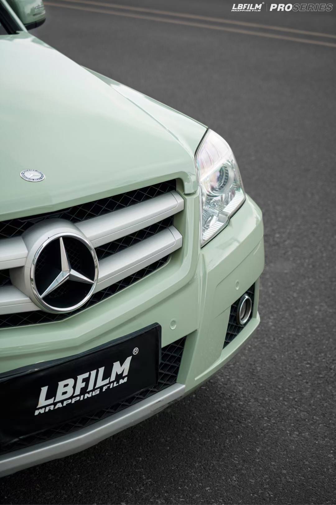 glk300-lb改色膜高亮卡其绿,小清新,又带点复古调调_搜狐汽车_搜狐网