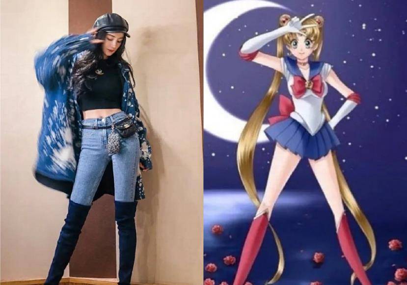 扮美少女战士11还原神级漫画腿,终于赢杨幂_父母亲_妈妈_蓝色