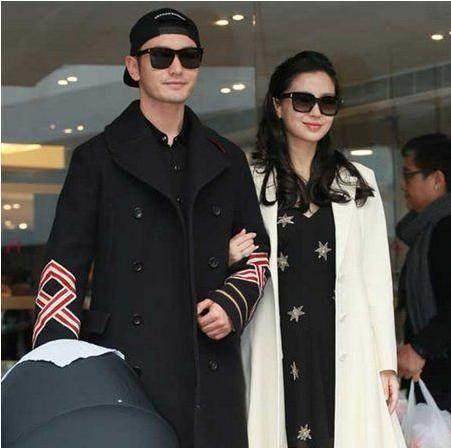 此后,产后第三天天,angelababy出院,她当时带着墨镜身穿时尚的大衣