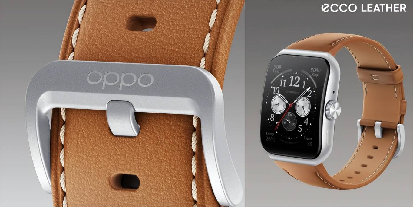 据官方介绍,漠棕配色的真皮表带是联合丹麦鞋履品牌ecco定制,选用来自