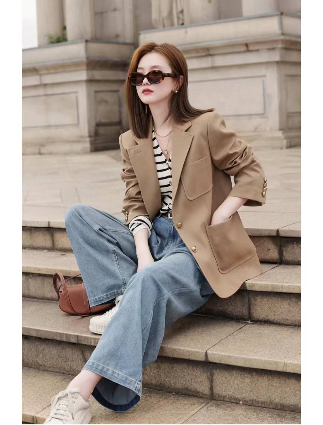 2023年初秋怎么穿衣搭配好看图片_look_衬衫_玛丽