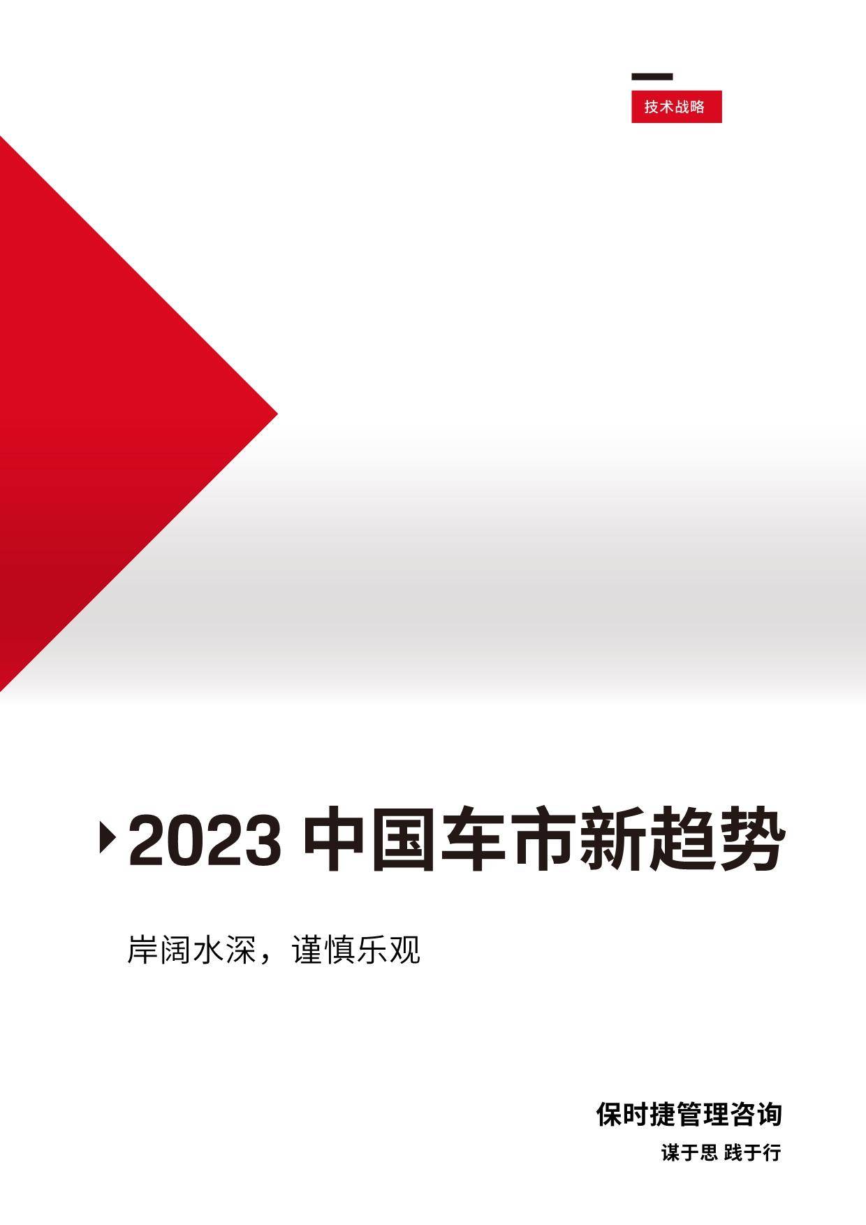 保时捷管理咨询：2023中国车市新趋势白皮书 