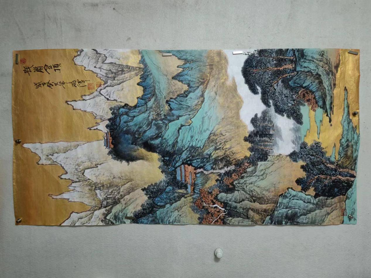 书画家谢雨泽荣获"丝路敦煌杯"一等奖,绿色书画平台为其颁发荣誉证书