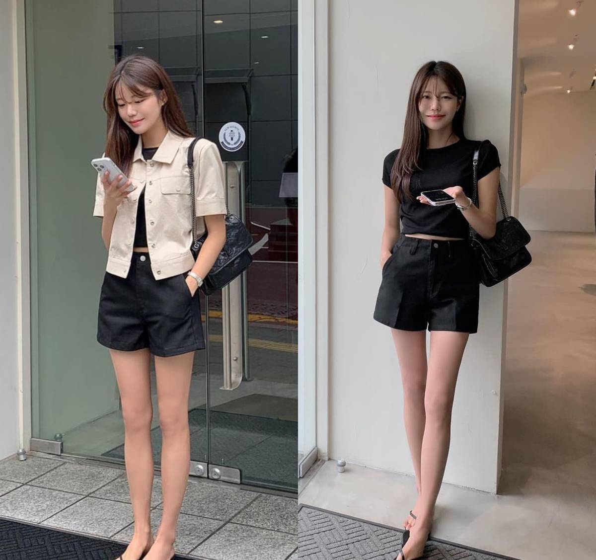 夏季,就得玩玩"腿杀",大长腿的女孩们这样穿,又酷又时尚_短裤_效果