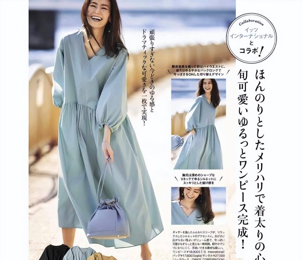 中年女性夏季应该这样穿过膝裙低跟鞋，优雅又气质