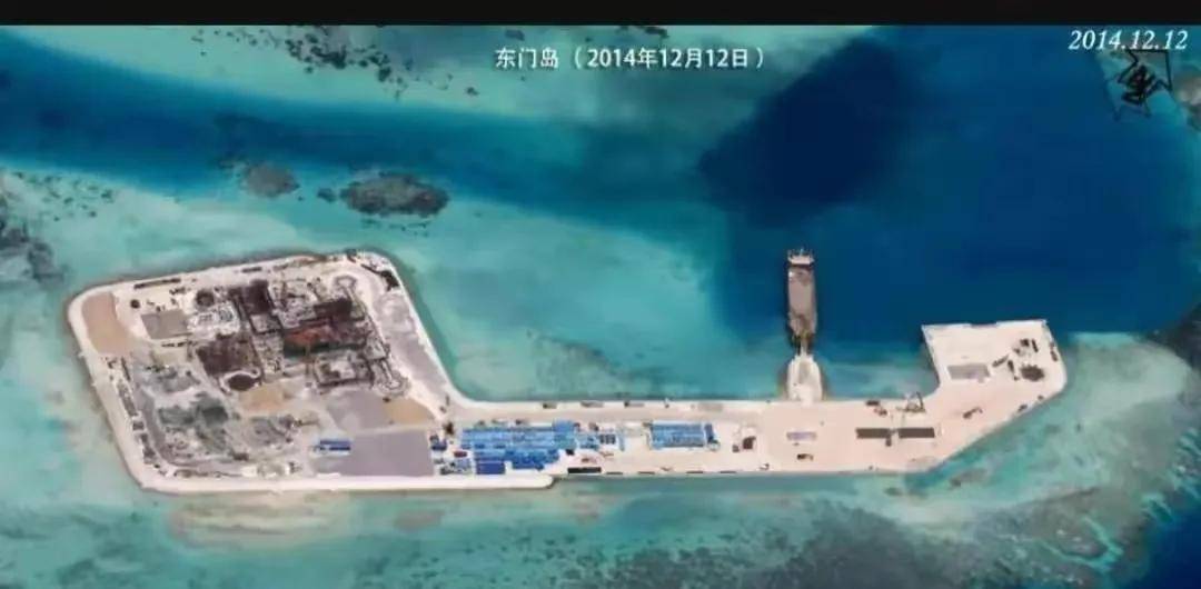 我国成功把东门礁吹填成为东门岛_高脚屋_面积_南沙群岛