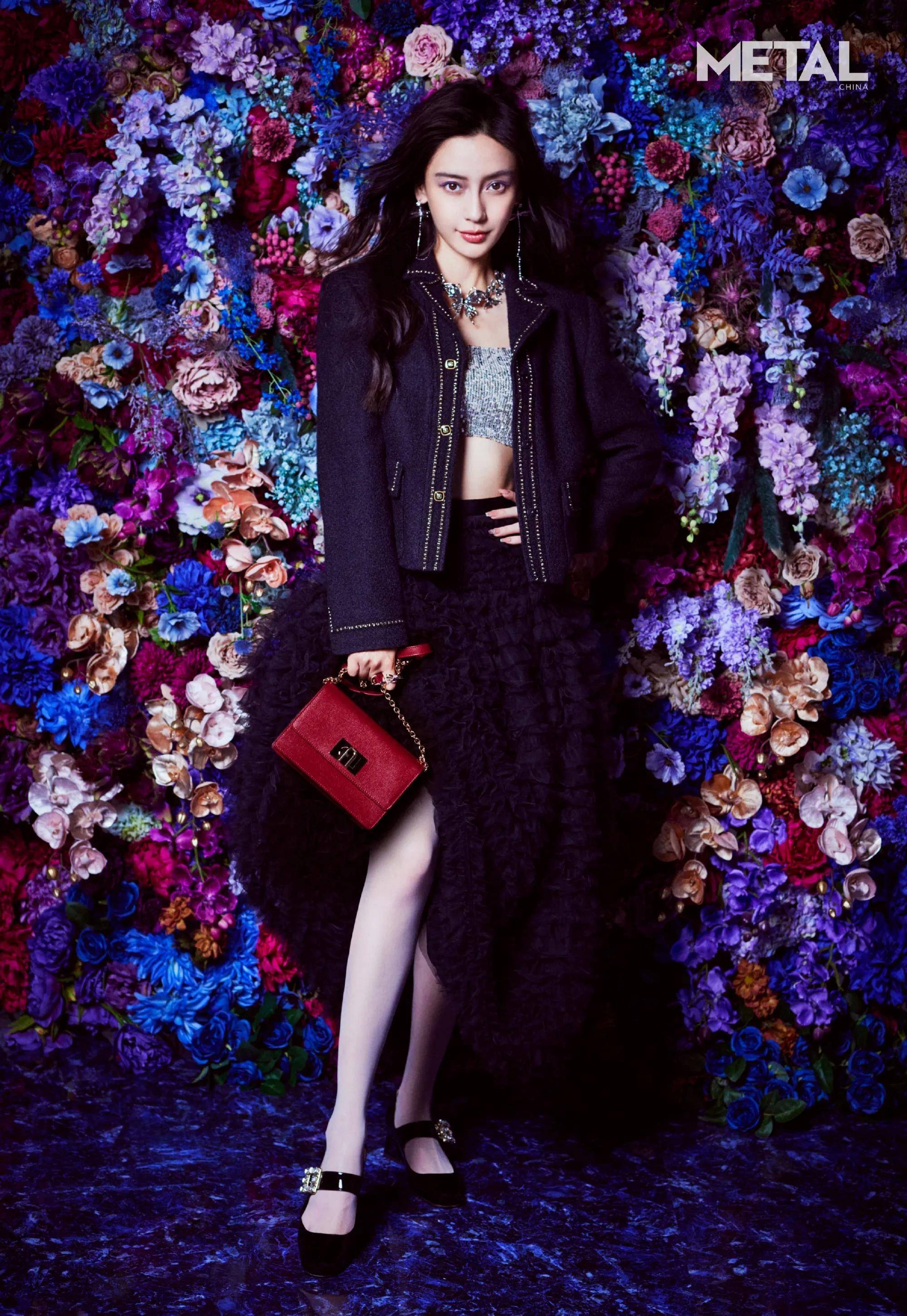 angelababy 出镜《metal》中文版两周年纪念刊双封面,水蓝人鱼妆容