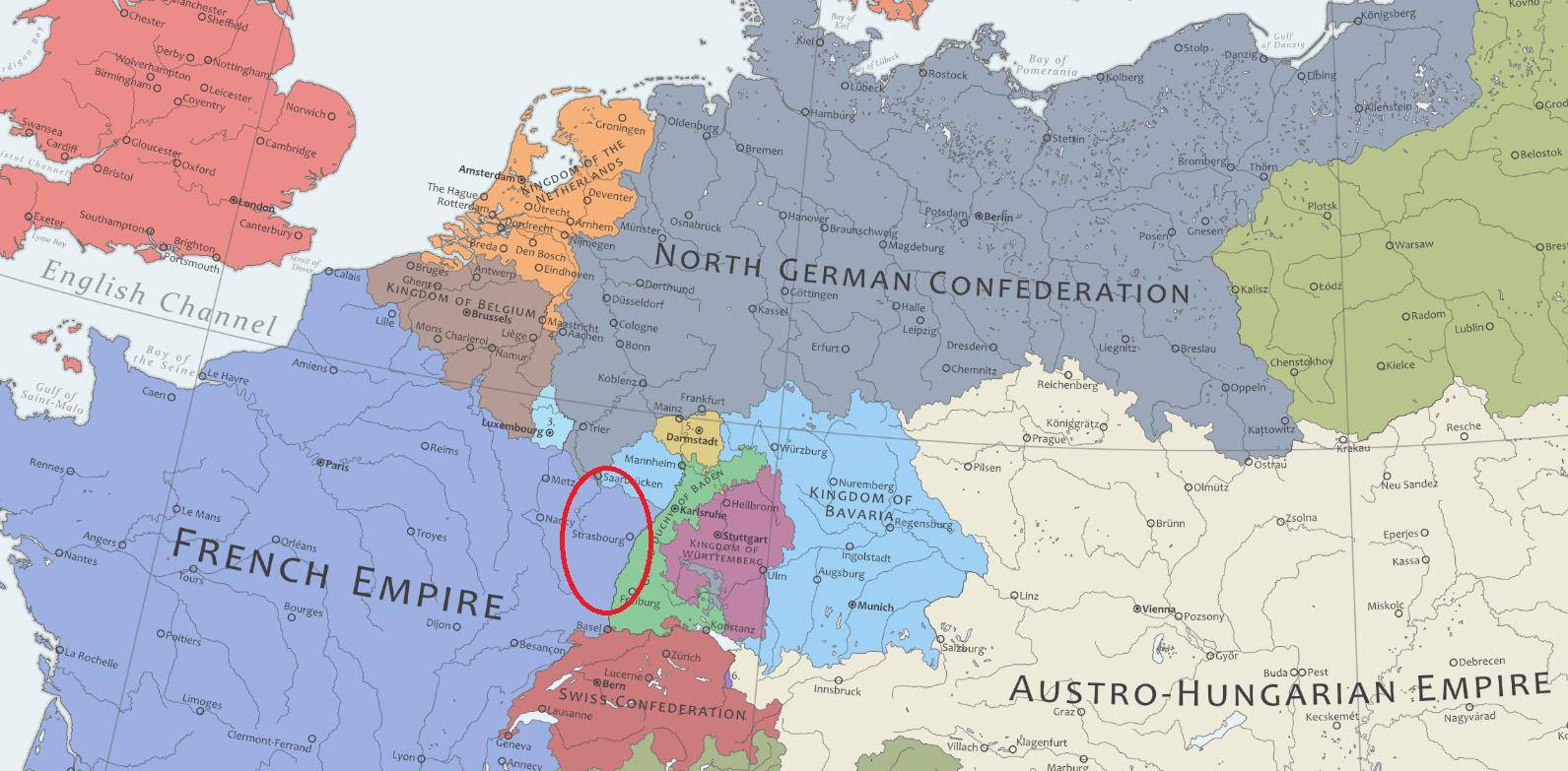 拿破仑战争后第三回合 普法战争1870年7月,拿破仑三世统治下的法兰西