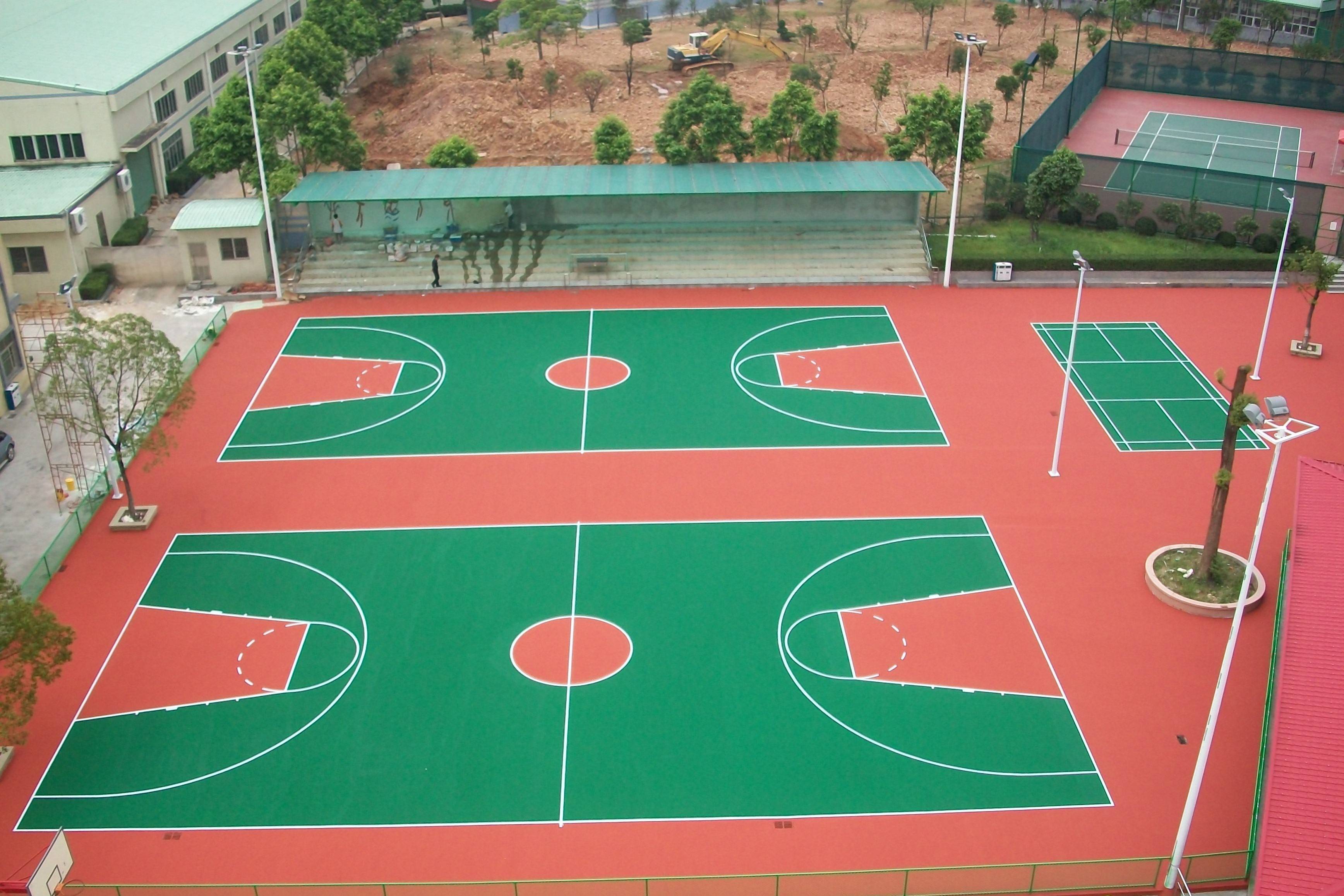 硅pu篮球场干燥缓慢是什么原因?_地板_施工_环境湿度