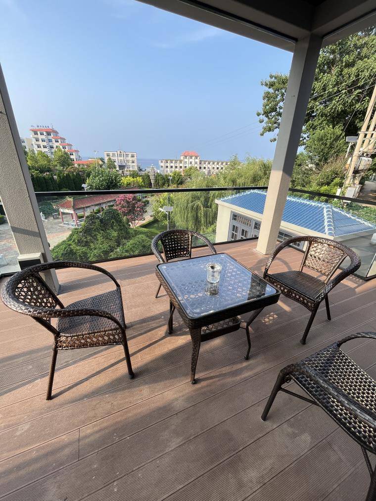 辽宁大连獐子岛郁熙林墅民宿,三层花园别墅,露天阳台烧烤观海景!