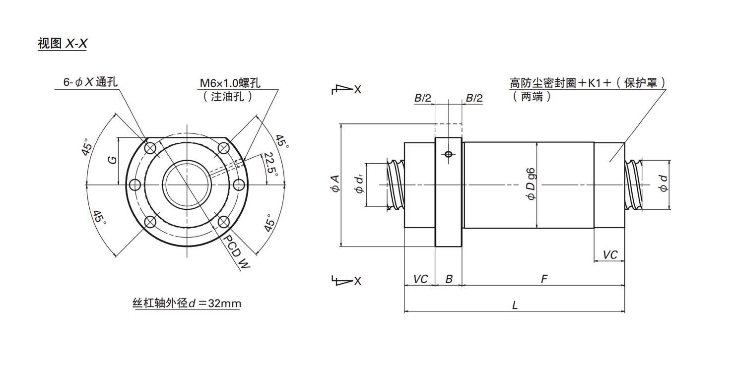 nsk 滚珠丝杠 nsk 异物环境用vss-vss3232-4e 江苏勃曼工业控制技术