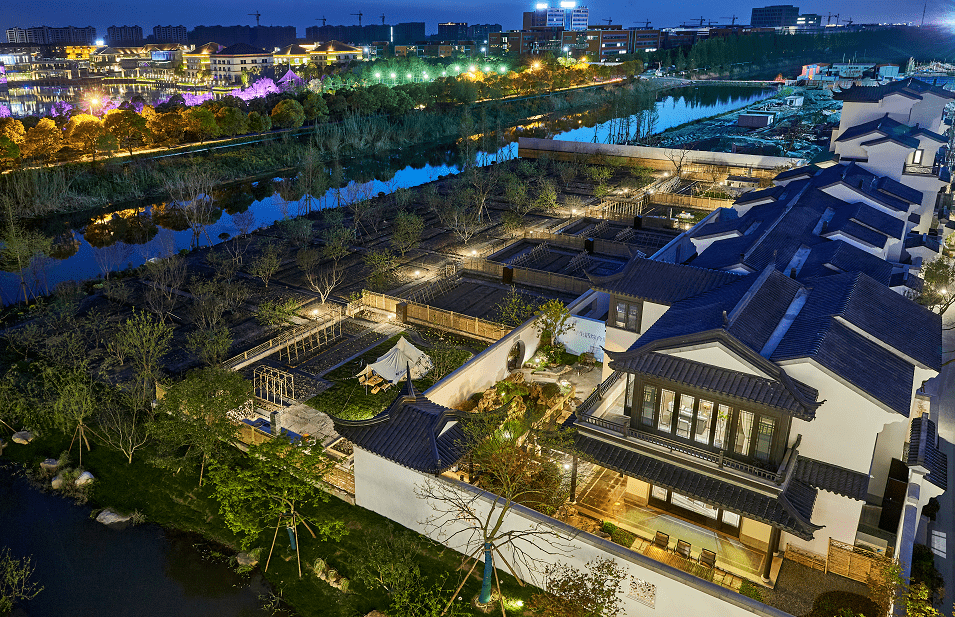 62的低密市民农庄产品,三庭两院半亩园的生活情景,超越别墅,合院的