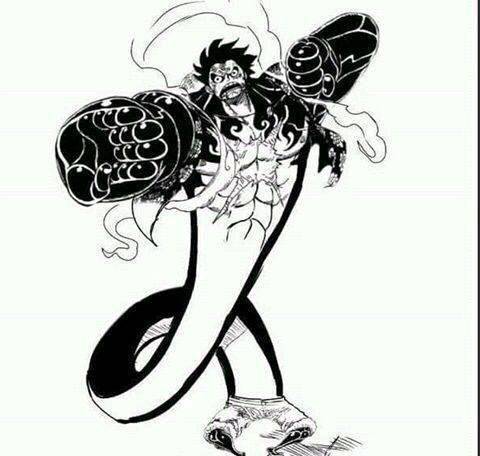 海贼王:路飞四档六种大蛇形态,第二种最骚气,最后一种最靠谱_造型