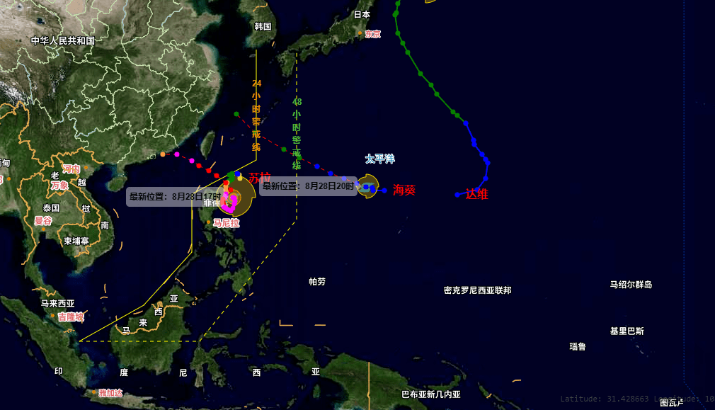 西北太平洋出现最罕见一幕,三台风共舞!