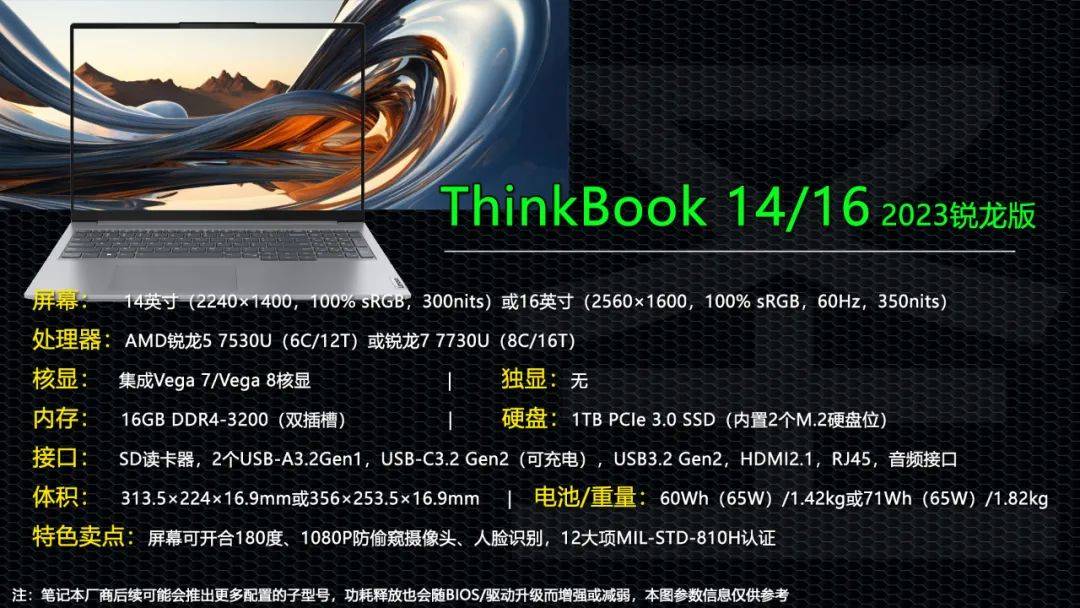 但本质上却分别是amd在2021年主打的r5 5600u和r7 5800u的马甲,采用
