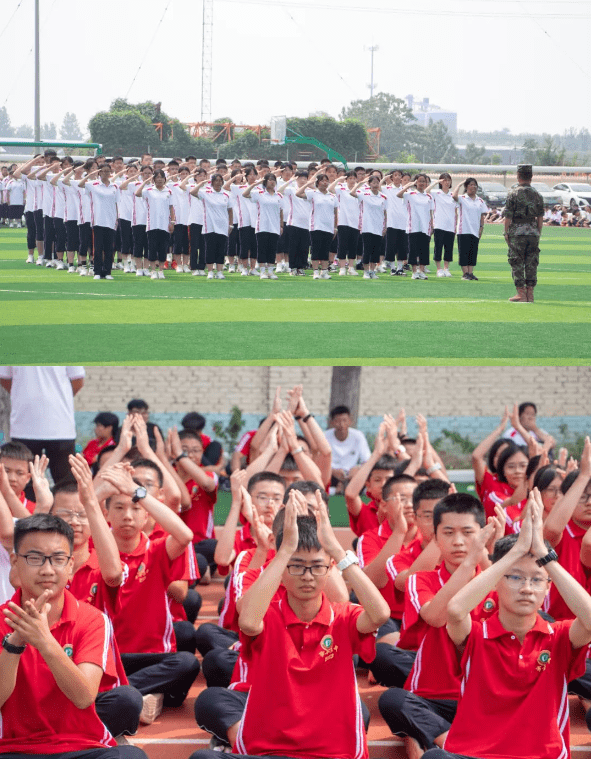 衡水顺平中学高一新生军训风采:青春正当"燃"_评比_食堂_训练场