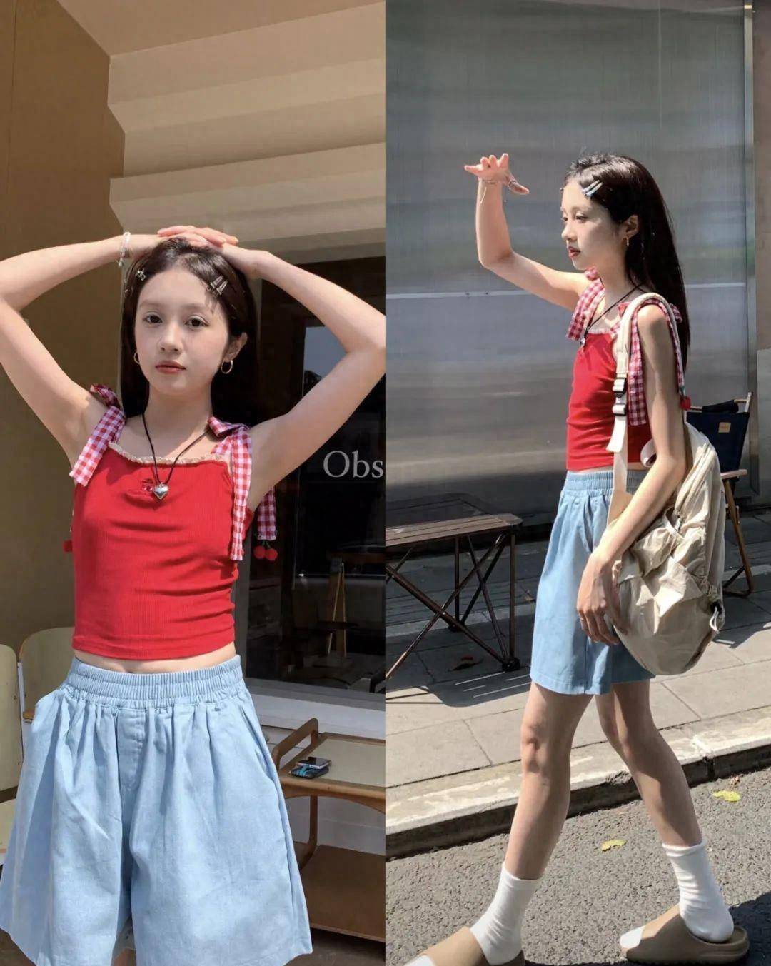 "短上衣"来自王炸,轻薄又清凉,上半身秒变腿!_虞书欣_身材_比例