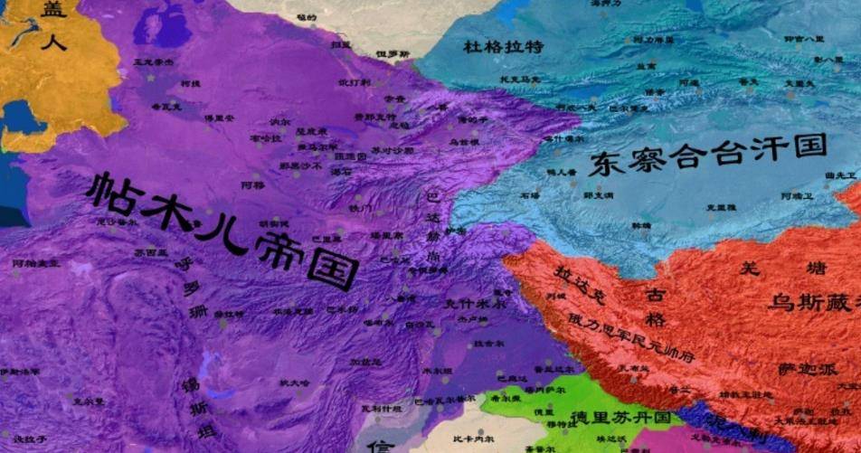 帖木儿汗国地图图片
