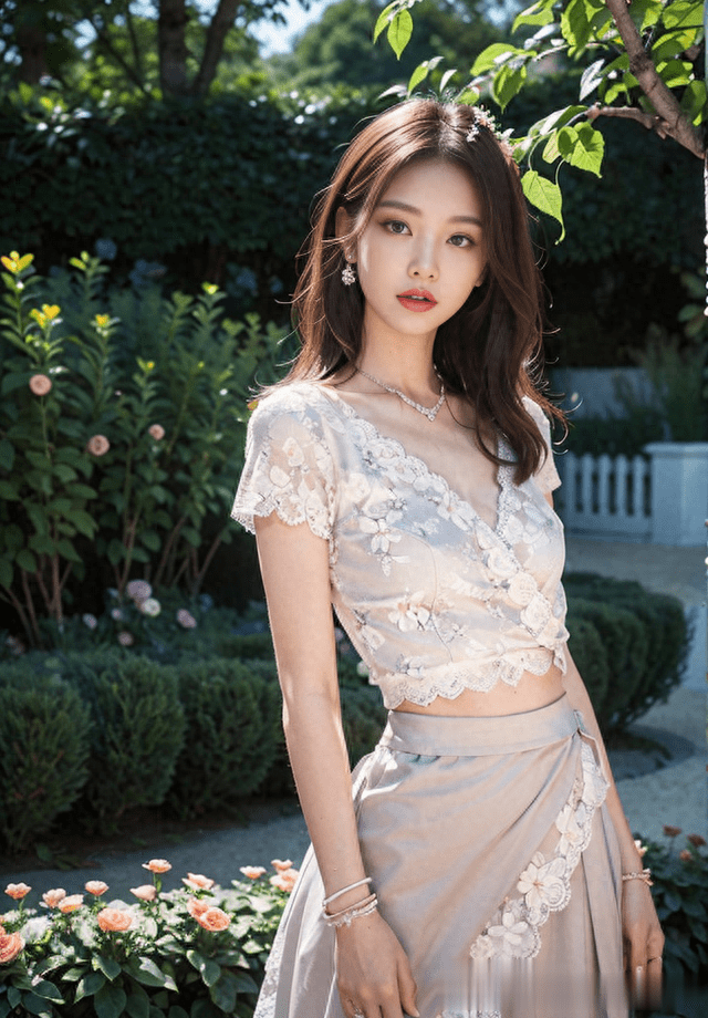 身材超好的小姐姐为你带来maxi裙的时尚魅力_风格_带着_的花园